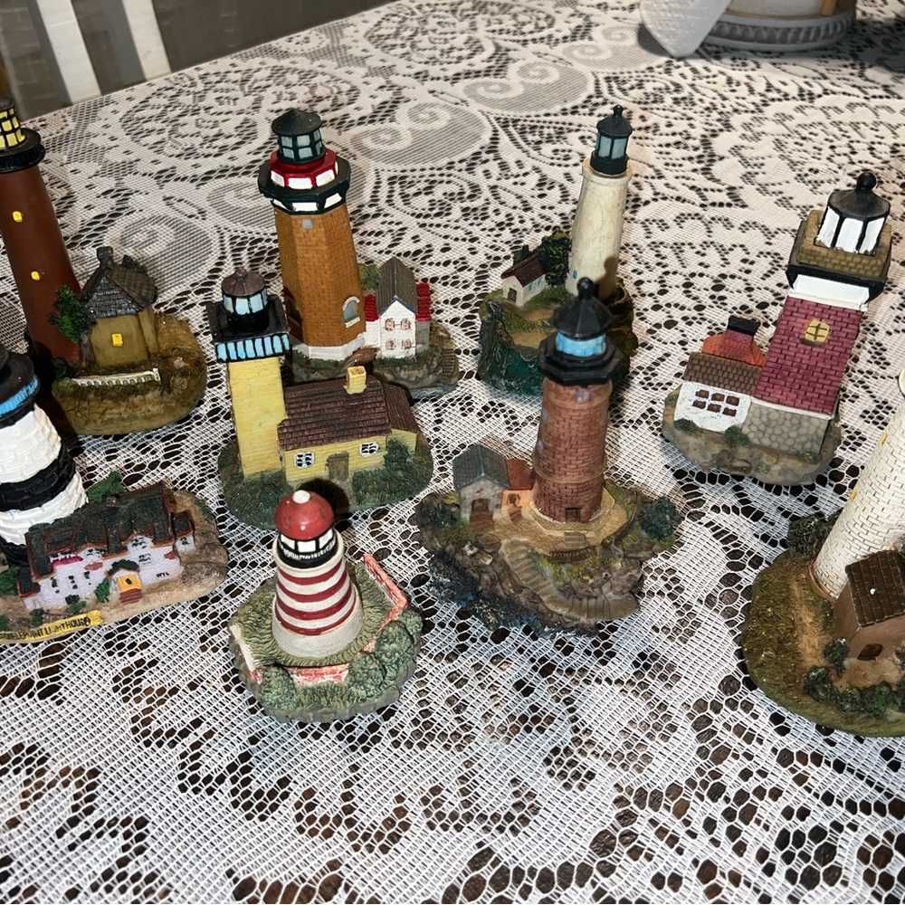 Miniature Lighthouse Figurine Set